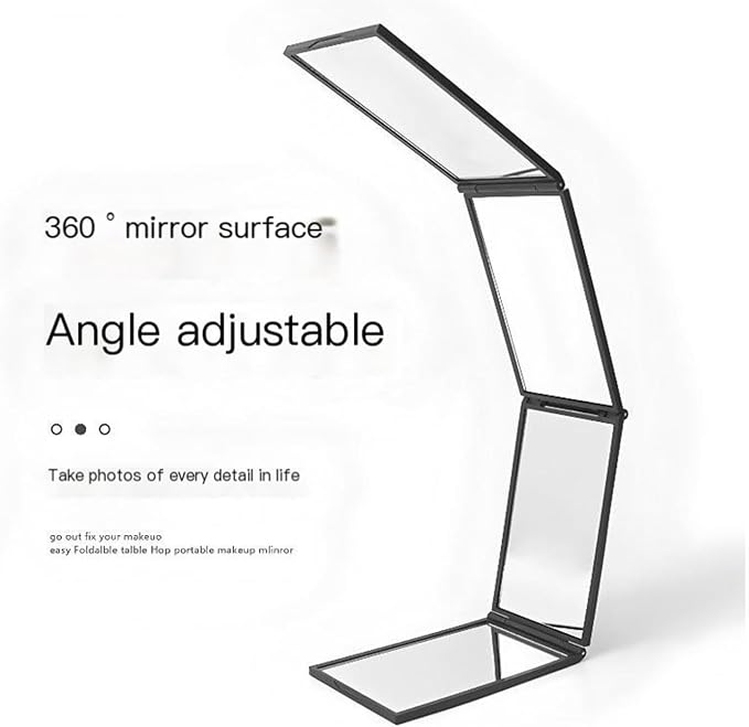 4 Way Mirror 360 Degree Portable Foldable Makeup Mirror, Self Hair Cutting