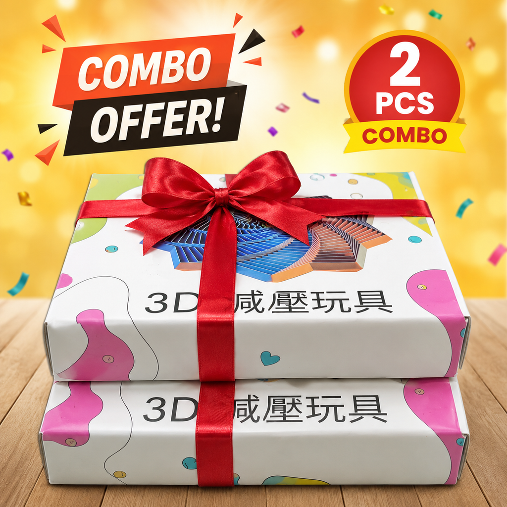 3D Stress Relief Toy For Children and Adults, (2Pcs Discount Combo)
