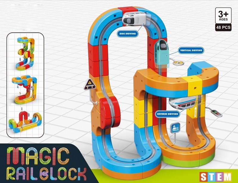 Premium Quality Train Toy: Educational Magic Electronic Train Rail Cube Set Toy