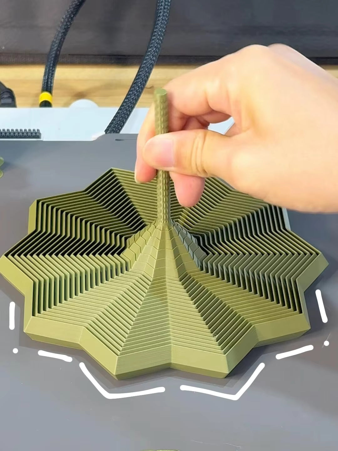 3d Printed Fractal Star Portable Playing Sensory Anti-stress Relief Toy For Children