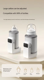 Portable Milk Warmer for Baby: Portable, Cordless, 5000mAh Battery, USB-charged