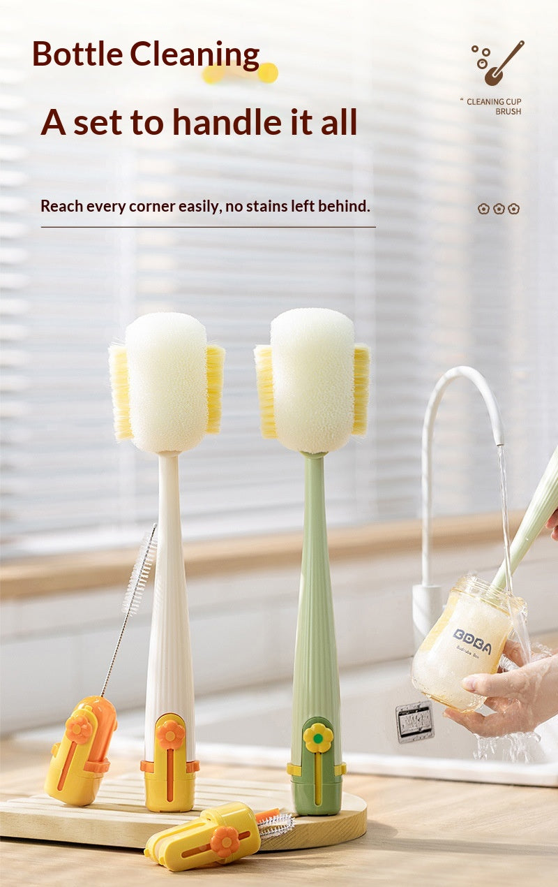Multifunctional 5 in 1 Cup Brush Cleaning Tools,  Straw Brush Cleaner Bottle Lid Gap Cleaning Brush for Home Kitchen
