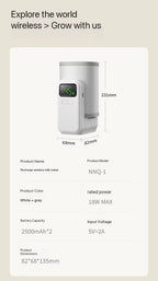 Portable Milk Warmer for Baby: Portable, Cordless, 5000mAh Battery, USB-charged