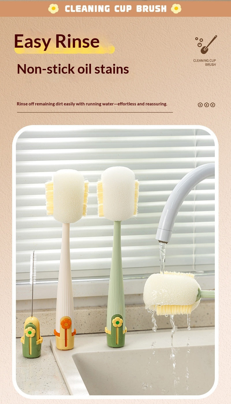 Multifunctional 5 in 1 Cup Brush Cleaning Tools,  Straw Brush Cleaner Bottle Lid Gap Cleaning Brush for Home Kitchen