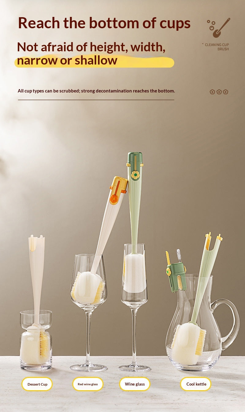 Multifunctional 5 in 1 Cup Brush Cleaning Tools,  Straw Brush Cleaner Bottle Lid Gap Cleaning Brush for Home Kitchen
