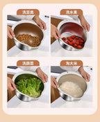 Multifunctional Washing bowl, Draining Bowl, 304 Grade SS, Rice, Vegetable Fruit Washing Basin