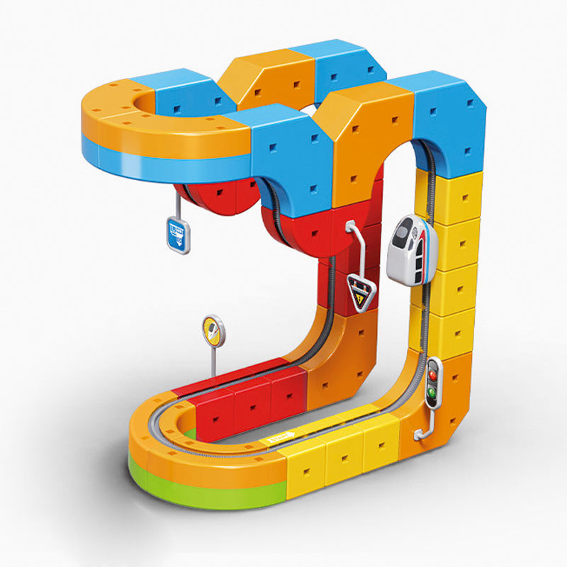 Premium Quality Train Toy: Educational Magic Electronic Train Rail Cube Set Toy