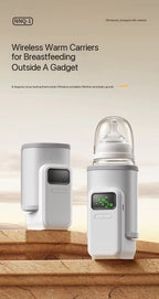 Portable Milk Warmer for Baby: Portable, Cordless, 5000mAh Battery, USB-charged