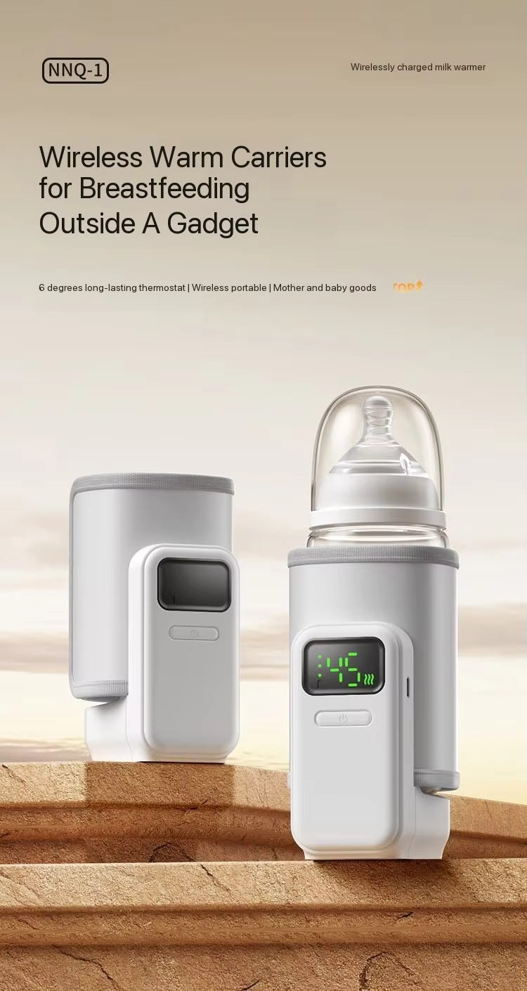 Portable Milk Warmer for Baby: Portable, Cordless, 5000mAh Battery, USB-charged