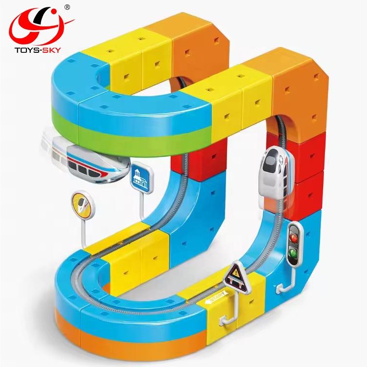 Premium Quality Train Toy: Educational Magic Electronic Train Rail Cube Set Toy